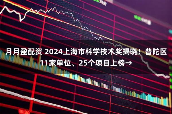 月月盈配资 2024上海市科学技术奖揭晓！普陀区11家单位、25个项目上榜→